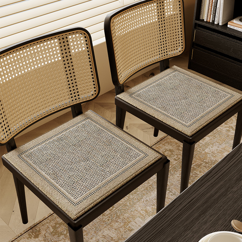 Antique Summer 2024 New Smoothie Cushion Stool High Ice Silk Cool Sense Chair Cushion Non-slip Dining Chair Cushion Seat Cushion