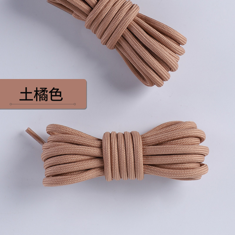Picture of Wild elephant wholesale coconut shoelace outdoor hiking boots sports basketball shoes black and white color bold round shoelace rope a pair