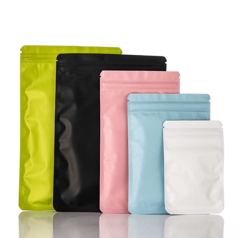 Picture of Double-sided dumb aluminum Bone bag color jewelry gift packaging bag beauty makeup daily digital hardware self-sealing bag in stock