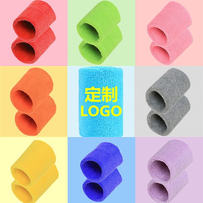 Towel wristband knitted fitness running dancing basketball football sweat-wiping men bodybuilding women sports cotton wrist protection wholesale