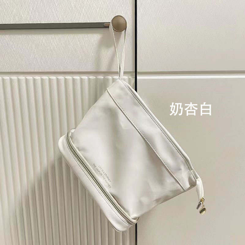 Picture of Internet celebrity cloud cosmetic bag double-layer Women's Travel portable portable travel ins cloud wash makeup storage bag