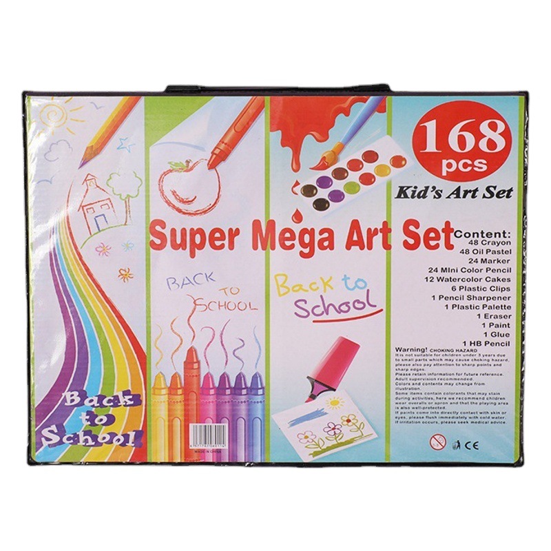 168-piece brush suit Children's Painting DIY gift box student watercolor Pen art tool set color pen wholesale