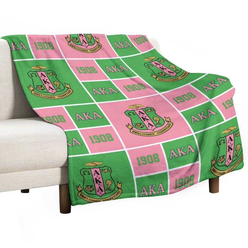 Picture of Cross Border AKA Girl Blanket Sorority Gift Soft Flannel Blanket Sisterhood Blanket for Women