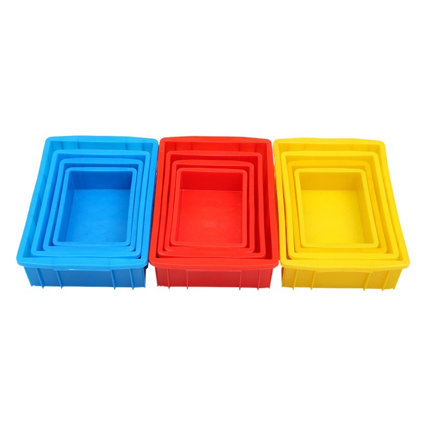 Blue Small size rectangular plastic turnover box industrial screw nut hardware parts storage material Box Wholesale