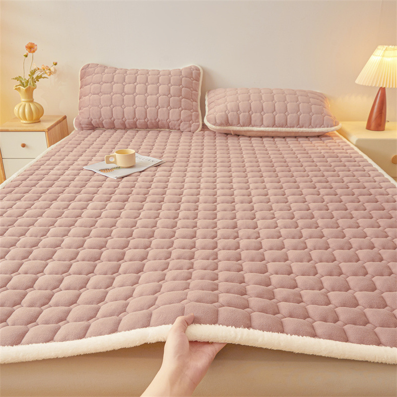 Picture of Class A Soybean Milk Velvet Mattress Winter Thickened Coral Velvet Dormitory Single Mattress Household Folding Cushion