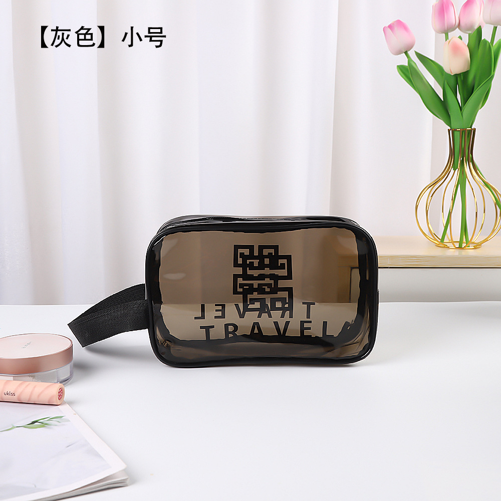 Picture of Transparent Cosmetic Bag Pvc Toiletry Bag Business Trip Cosmetics Bag Waterproof Large Capacity Satchel Cosmetic Bag Cosmetics Bag