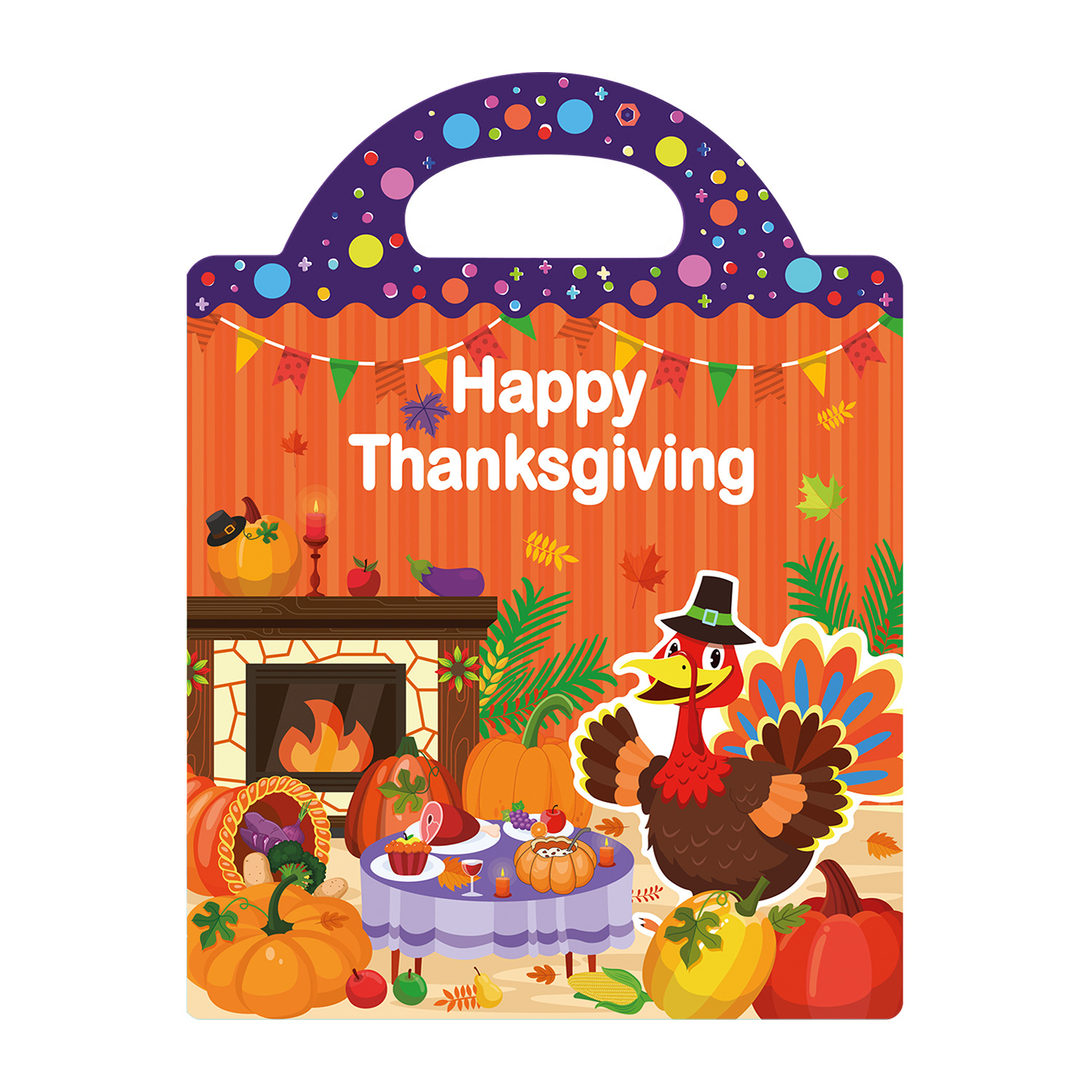 Picture of Cross-border DIY fun children's scene sticker book early education concentration training can be moved repeatedly paste quiet book