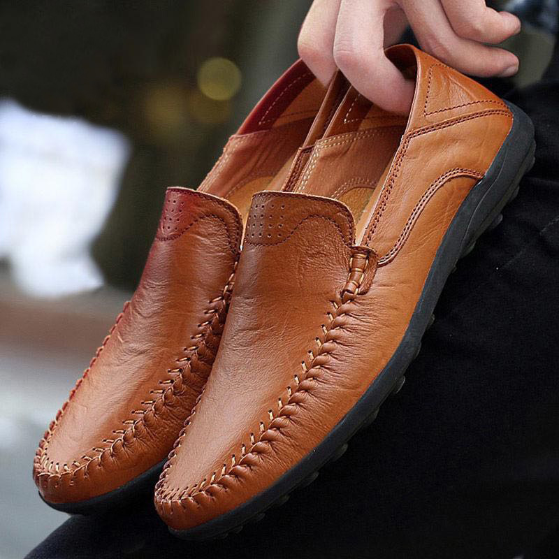 Picture of Business Casual Men's Shoes 2025 Autum New British Breathable Pu Shoes Korean Style Trendy Youth Shoes Bean Shoes Lazy Shoes