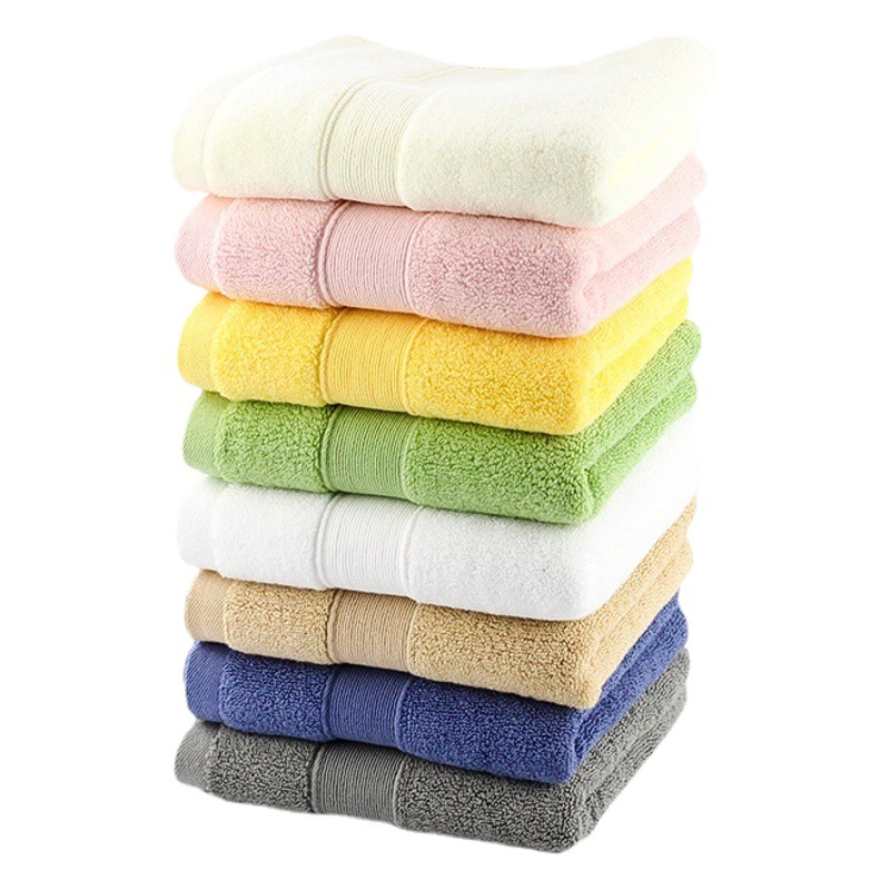 Towel cotton wholesale 130g thick absorbent combed cotton face towel Hotel beauty gift towel pure cotton embroidered logo