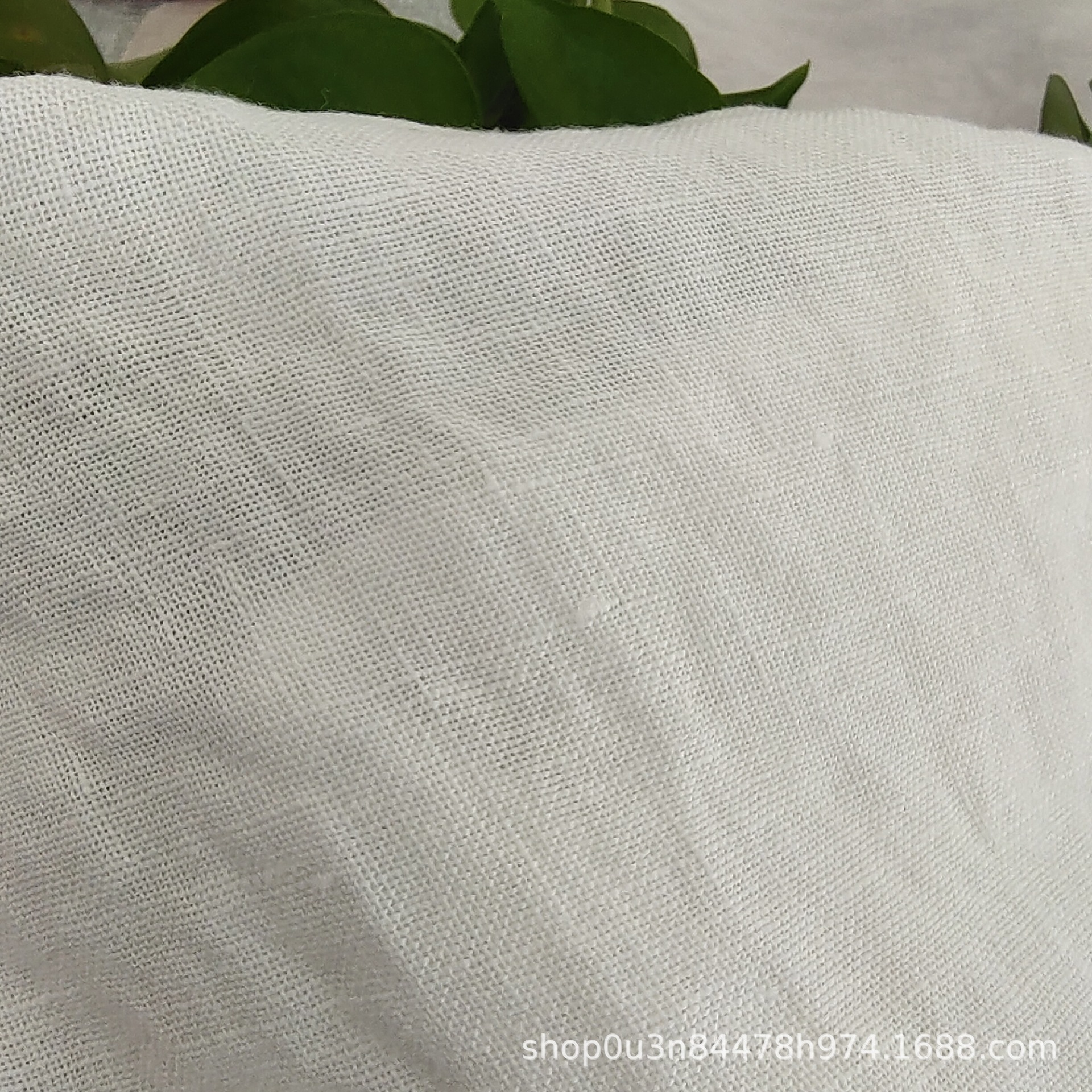 Picture of Pure Linen White Window Screen Washed Fabric French Long Linen Gauze Curtain Fabric Enzyme Washed Extra Wide Linen Curtain