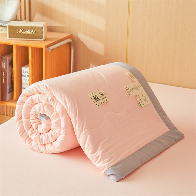 Picture of Class A Xinjiang cotton cotton summer quilt 100 cotton machine washable washable air conditioning single double summer thin quilt