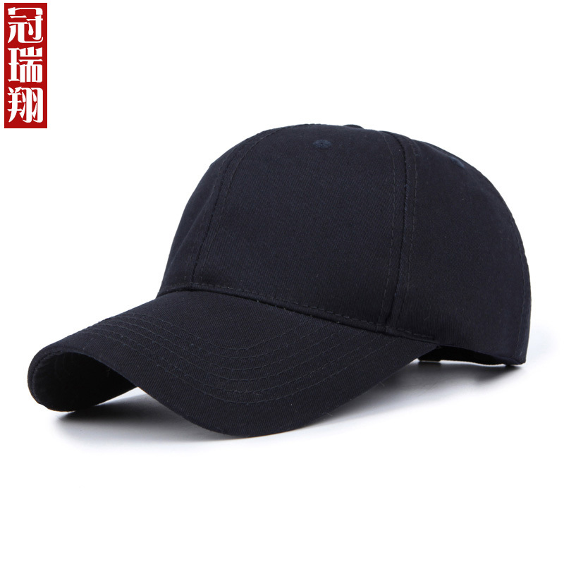 Crown Ruixiang hat cap high-end quality light solid color cotton baseball cap golf light board cap custom LOGO