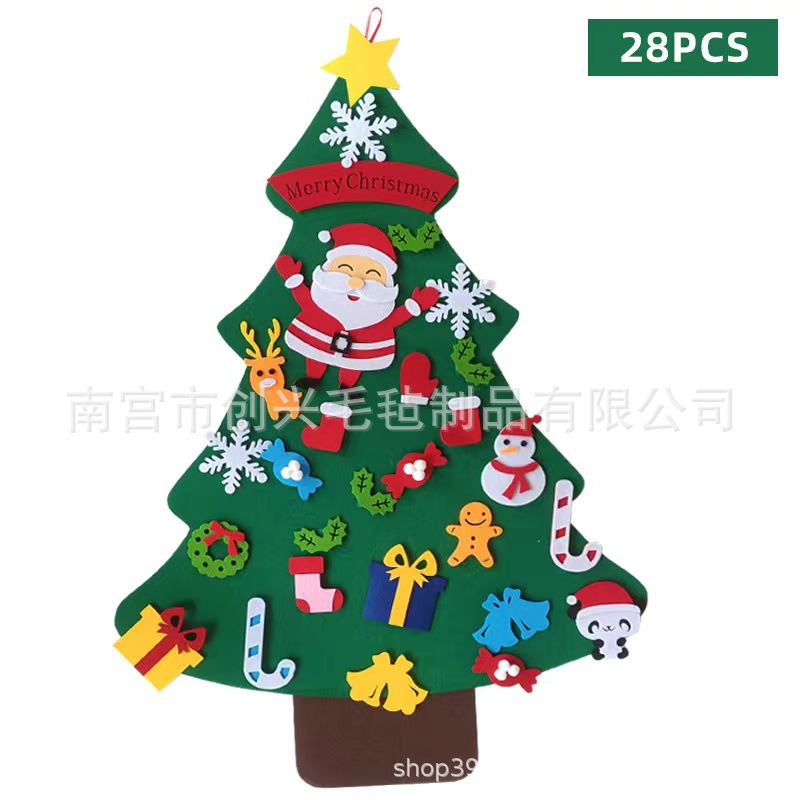 Cross-Border felt Christmas Tree new children's DIY felt Christmas decorations pendant children's Christmas gifts