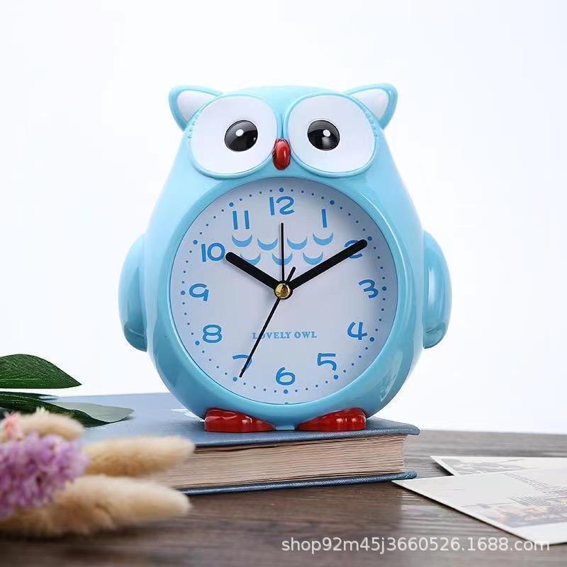 Picture of Alarm Clock Cartoon Chicken Owl Gift Hanging Clock Clear Clock Big Word Cute Bedside Children Students