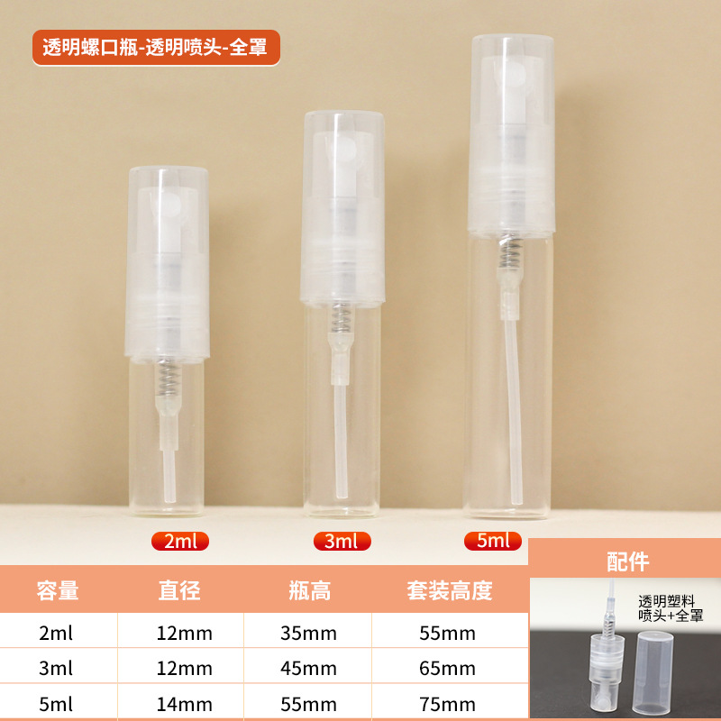 Picture of in stock bayonet small 2ml perfume bottle mini card spray bottle 5ML cosmetic sub-bottle