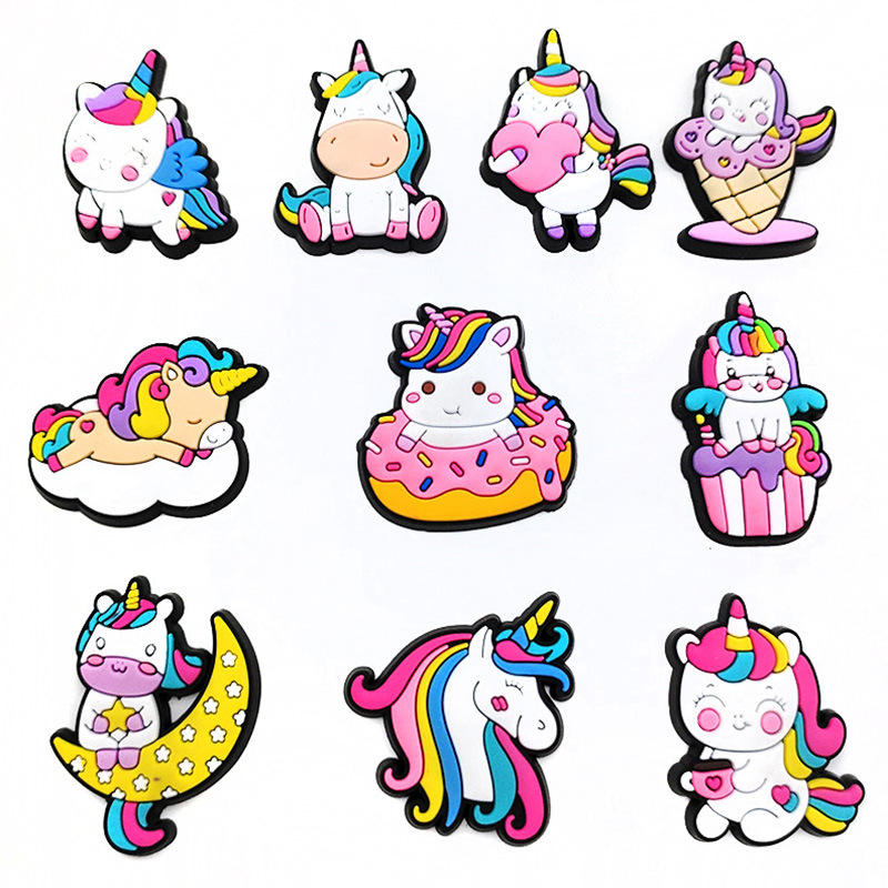 suit Cute Cartoon Unicorn Shoes Flower Croc Hole Shoes Shoe Buckle Garden Shoes Decorative Buckle