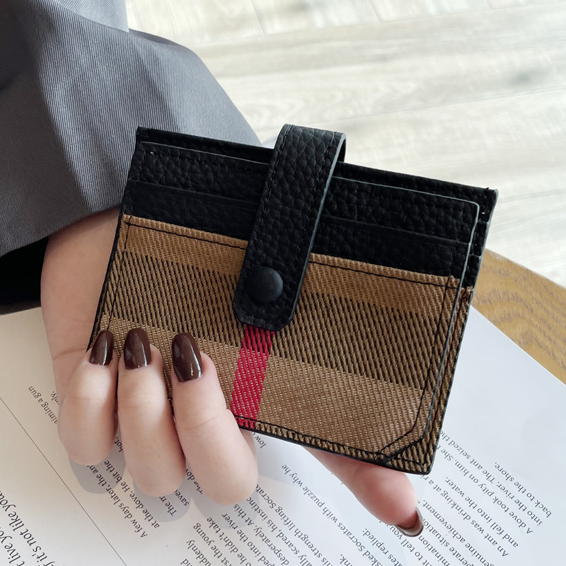 Picture of Genuine Leather Driver's License Card Case 2024 New Hot-selling Stripe Stitching Storage ID Bag Ultra-thin Mini Card Case