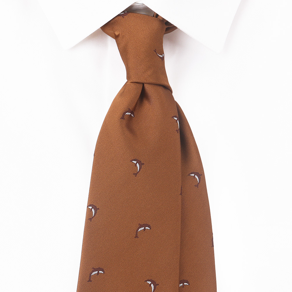 Picture of Tie Men's Dress Korean British Gentleman European and American Style Striped Brown khaki 8CM Hand Tie Professional Fashion