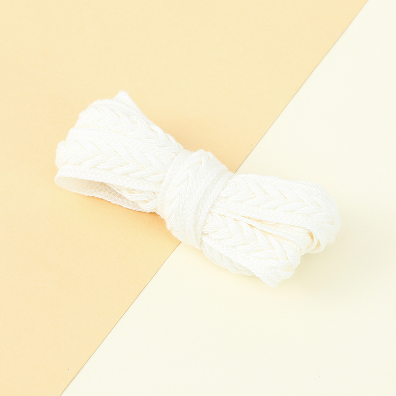 Picture of Marshmallow Two-Color Wheat Ear Shoelaces 1.5cm Casual Shoes Sneakers Twist Woven Cotton Shoelaces Ready for Cross-Border Wholesale