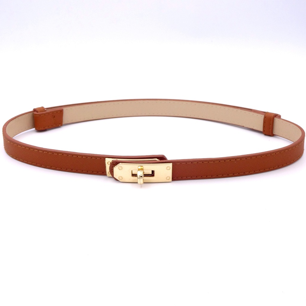 New genuine leather thin belt women's versatile fashion decorative belt simple with skirt coat