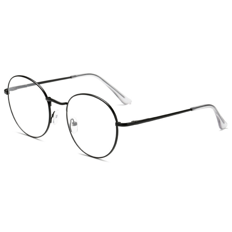 Picture of New Anti-Blue Light Glasses for Women Korean Style Metal Round Flat Frame Literary Retro Oval Frame Glasses for Men
