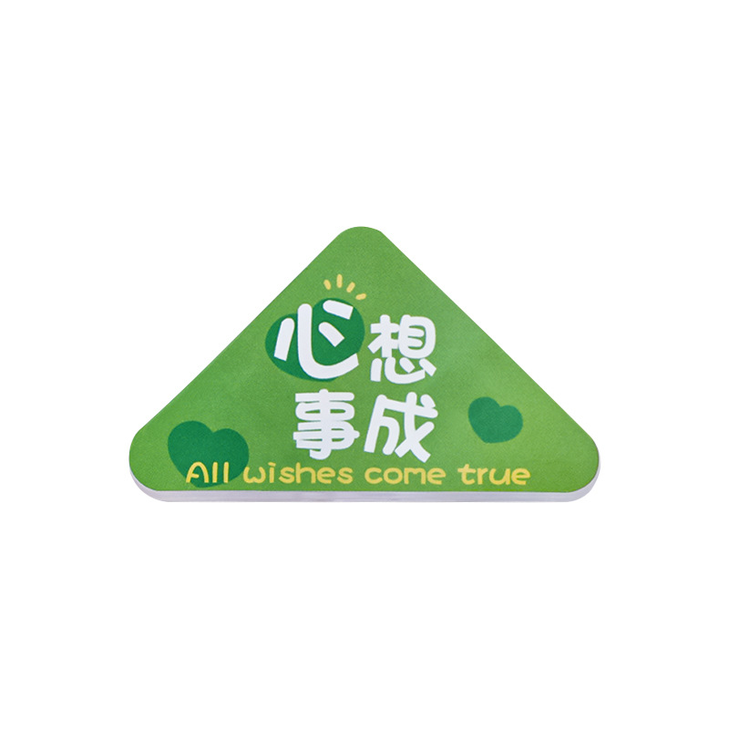 Picture of Creative inspirational text triangle clip student pp note clip acrylic document anti-roll clip test paper storage corner clip