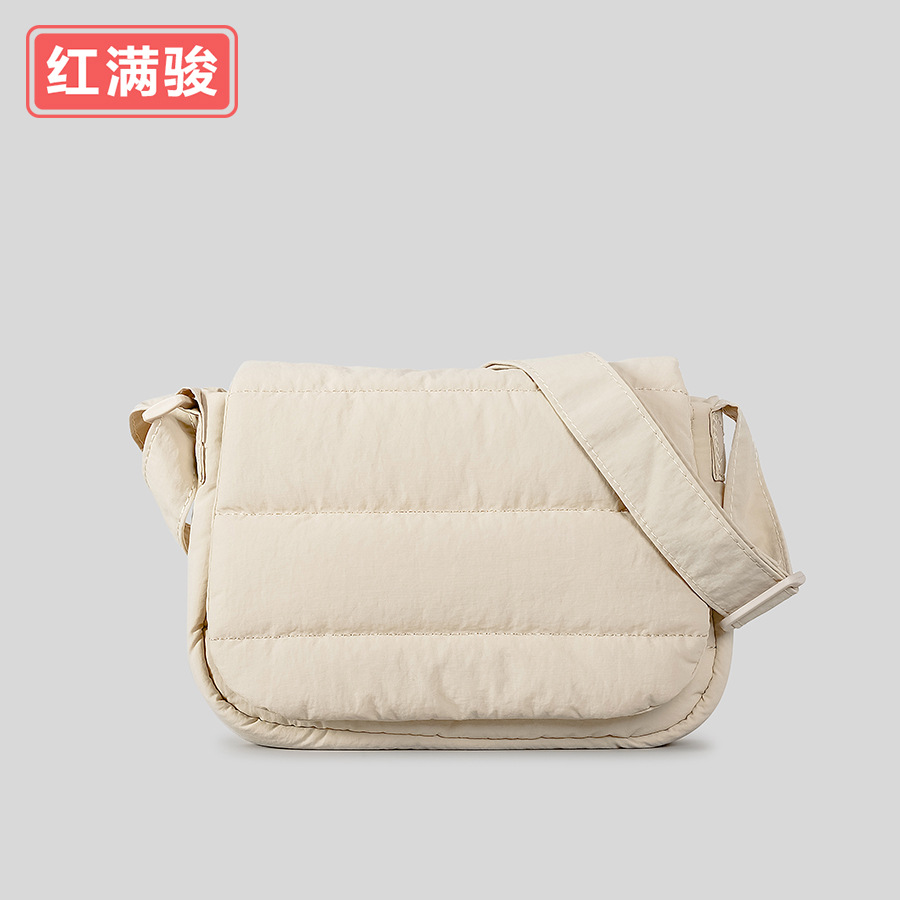 Picture of Yuan Ye Style Nylon Small Square Bag Women's Macaron Quilted Shoulder Crossbody Bag Simple Rhomboid Handbag in stock