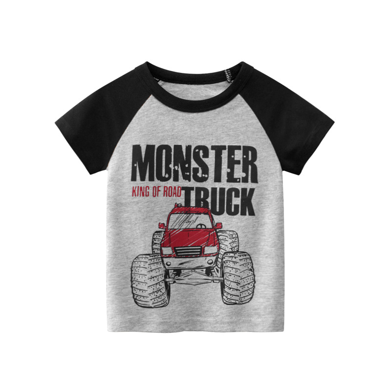 Picture of 27Kids children's clothing summer new boys short sleeve jacket wholesale Korean T-shirt children's clothes a generation of hair
