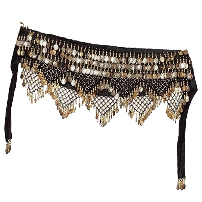 Belly Dance Waist Chain Indian Dance Dance Waist Seal Oriental Dance Belt Waist Towel Performance Clothing Practice Performance Accessories Hip Towel