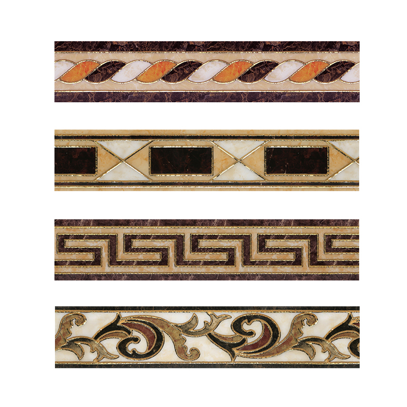 Picture of Bathroom Waistline Stickers Self-Adhesive Waterproof Living Room Bedroom Kitchen Skirting Tile Stickers Pvc Wallpaper Decorative Wall Stickers