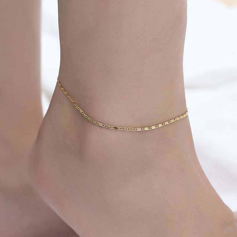 European and American Foreign Trade Simple New Beach Women's Foot Chain Metal Chain Fashion Women's Foot Bare Chain