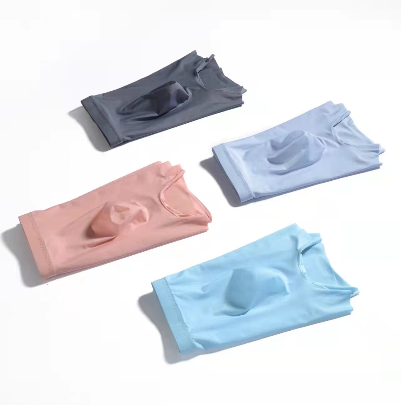 Light and breathable ice silk men's underwear nylon ice silk quick-drying pants boxer pants 3D integrated boxer pants