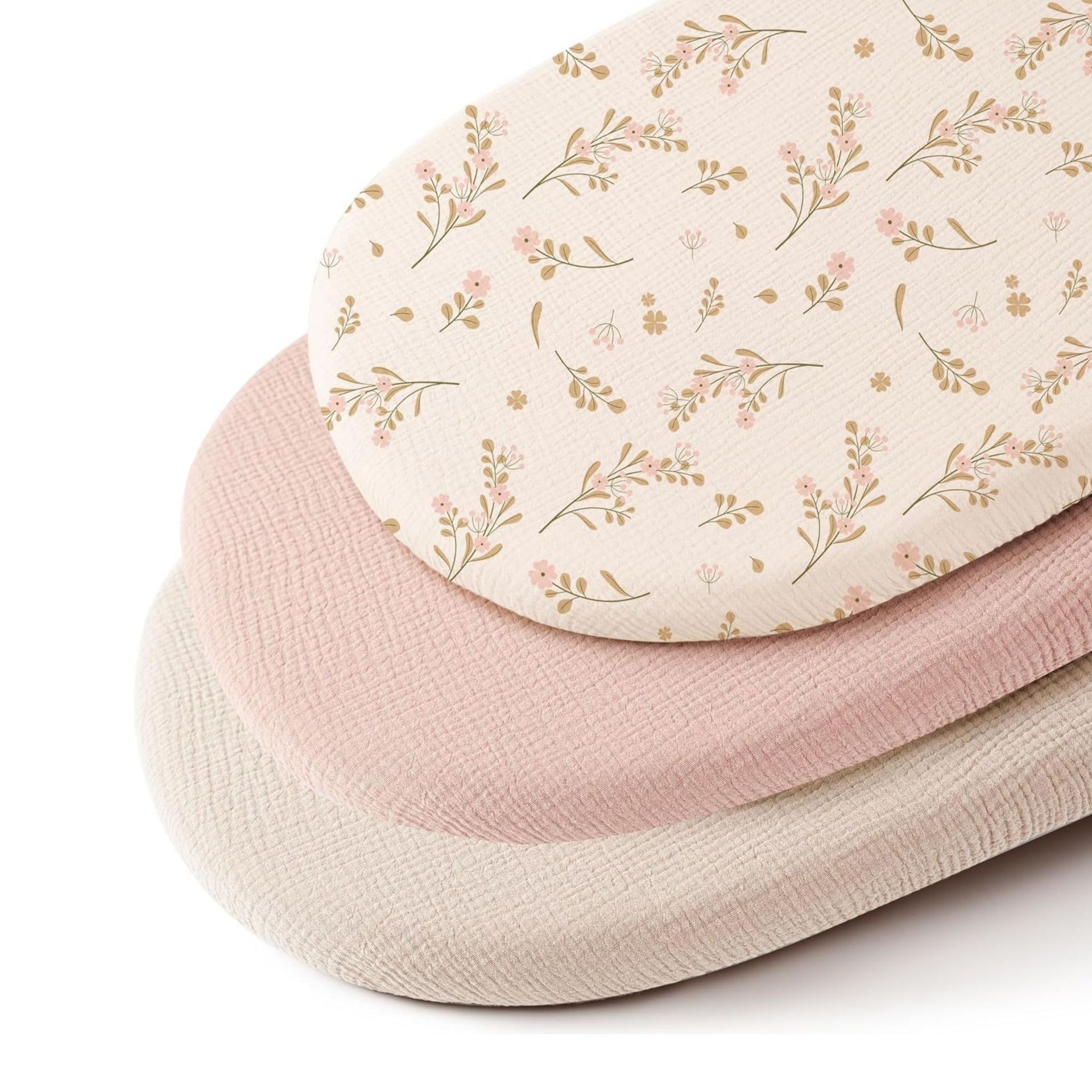 Picture of Cross-border Baby Cradle Bed Cover 2-piece Printed Breathable Skin-friendly Cotton Yarn Cradle Mattress Removable Change Cover