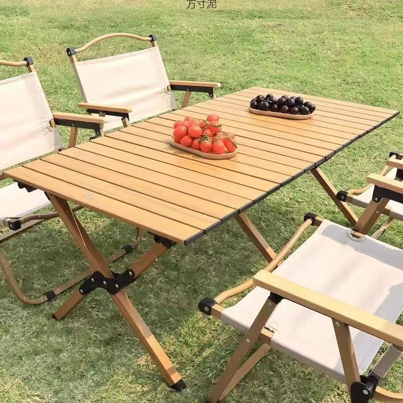 New Outdoor Egg Roll Table Foldableing Portable Camping Style Table and Chairs Suburban Travel Picnic Table and Chairs Picnic Camping Table
