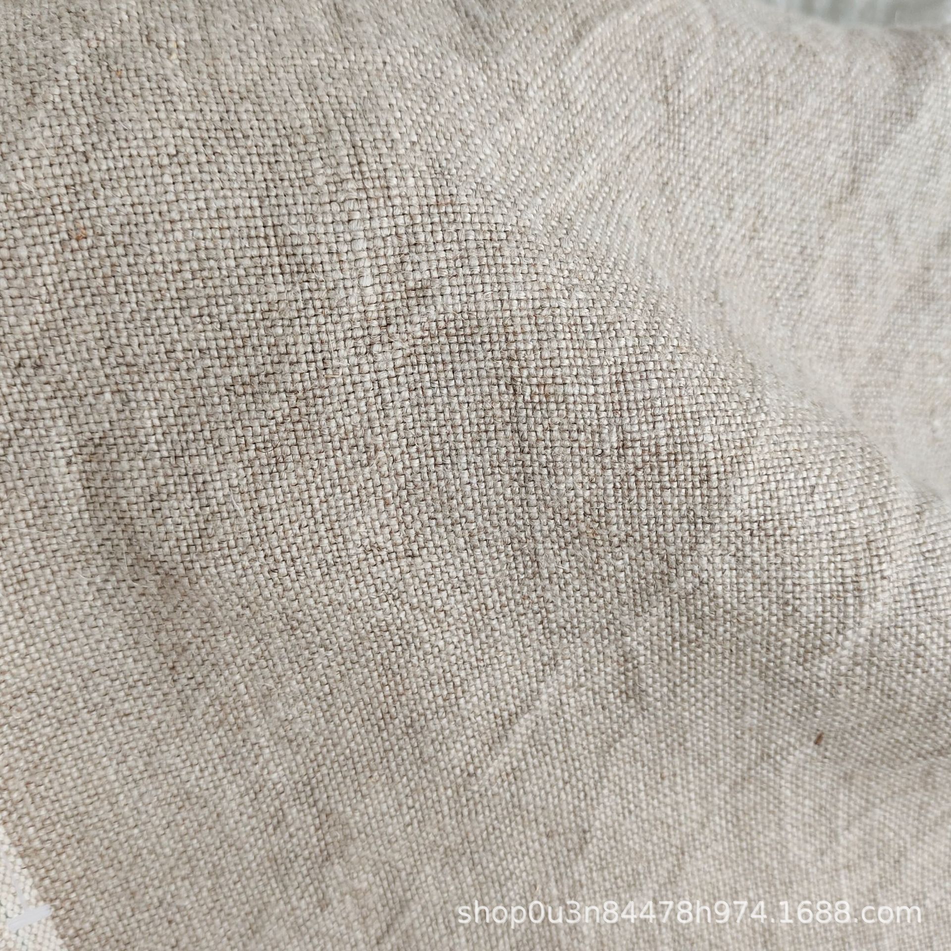 Picture of Exports to the United States pure linen double primary color embossed fabric 550GSM linen natural color heavy cloth linen embossed