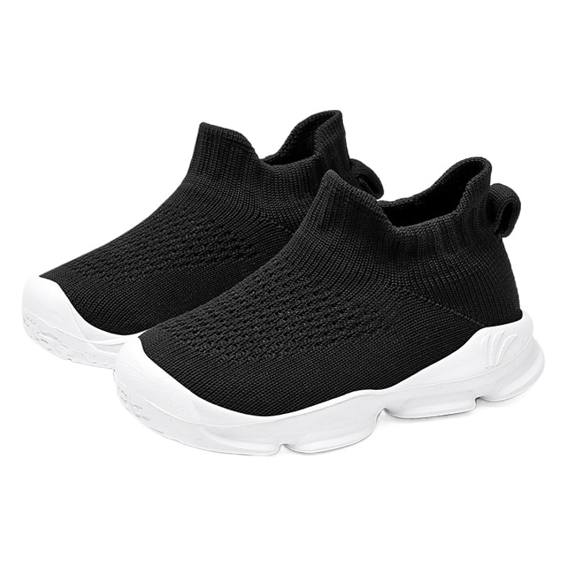 Children's Shoes Boys and Girls Sports Shoes 2021 New Autumn Children's Flying Woven Double Mesh Men's and Middle Children's Light Casual Shoes Trendy