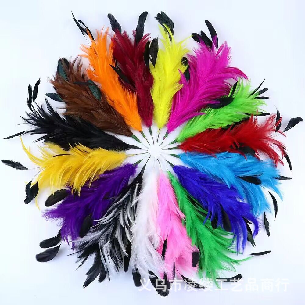 Factory in stock supply Latin dance headdress stage dance performance headdress color feather wire flower 1 set up batch