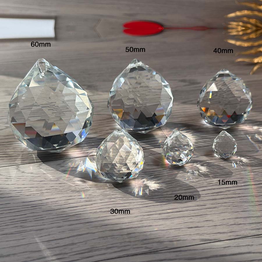 Picture of Wholesale Crystal Lighting Ball 15.20.30.40.50.60.70.80.100 Machine-Grinding Transparent Faceted Crystal Ball