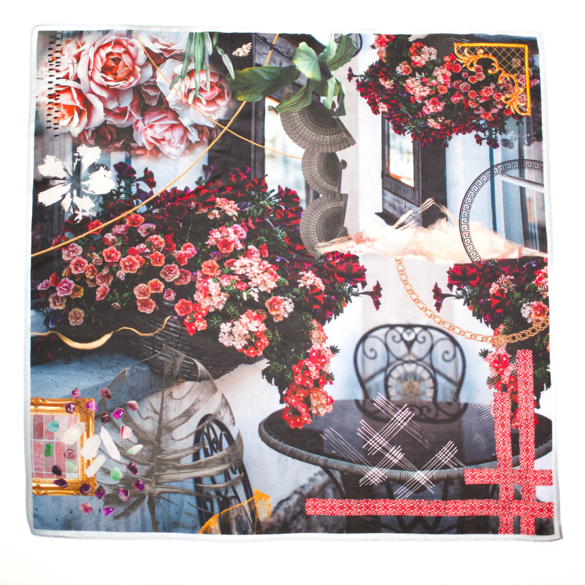Picture of Collection New Vintage Original Artistic Mulberry Silk Silk Cotton Spinning Machine Side All-match 70 Square Scarf Elegant Shawl