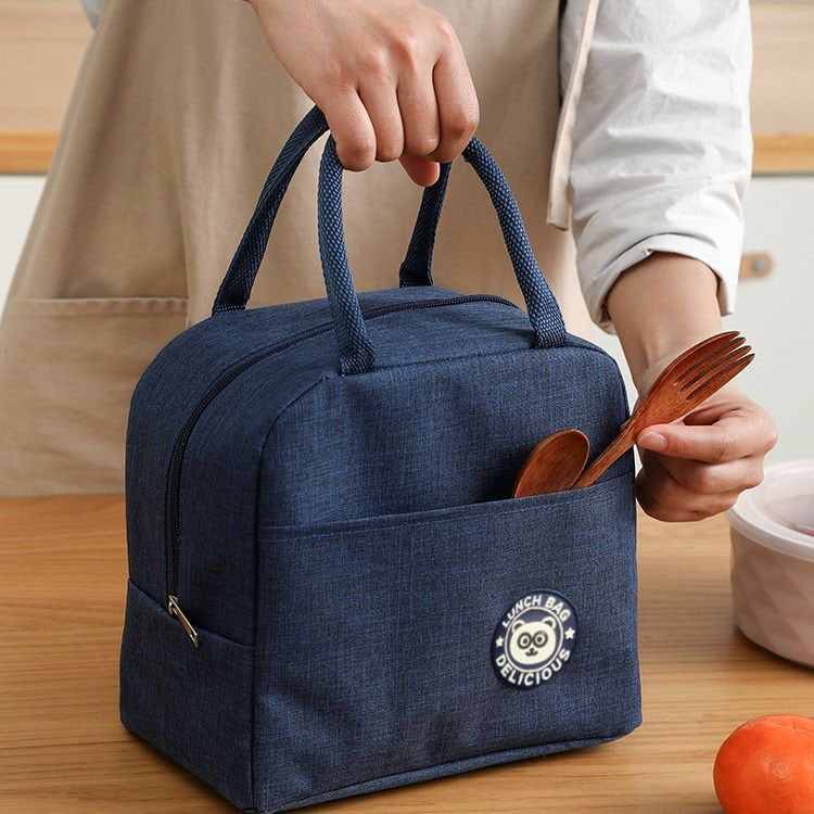 Picture of Thickened aluminum foil lunch bag office worker lunch box insulation bag handbag insulation bag with rice students large capacity wholesale