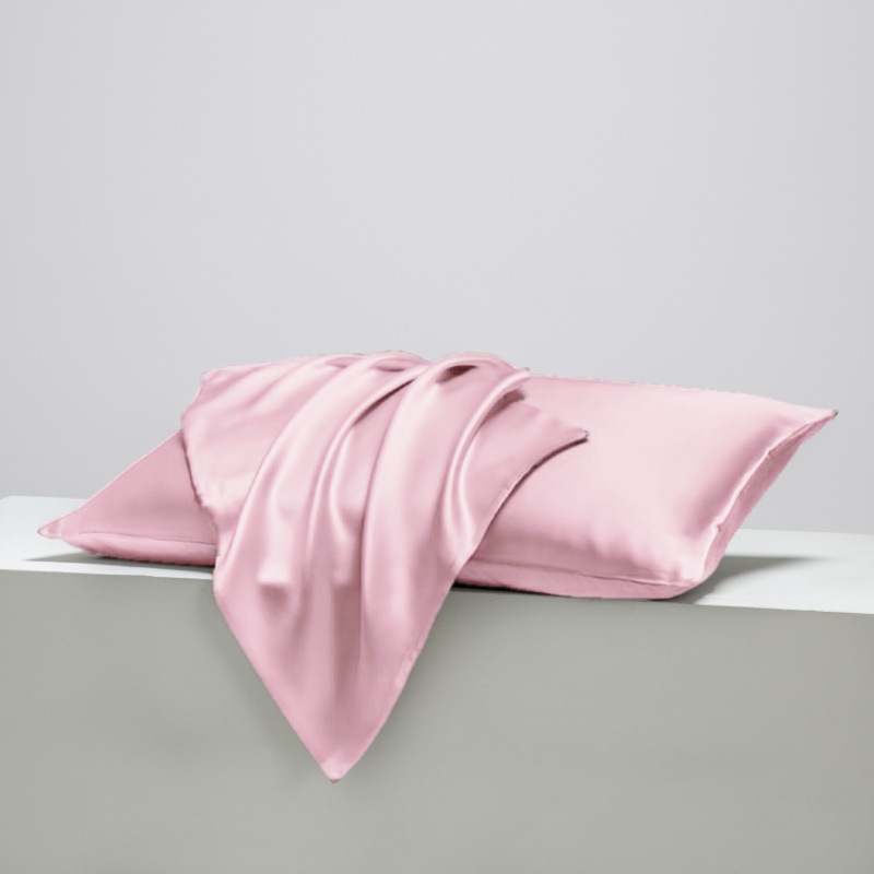 Picture of Foreign Trade Amazon Cross-Border Solid Color Satin Imitation Silk Pillowcase Silk Pillowcase Pocket Pillow