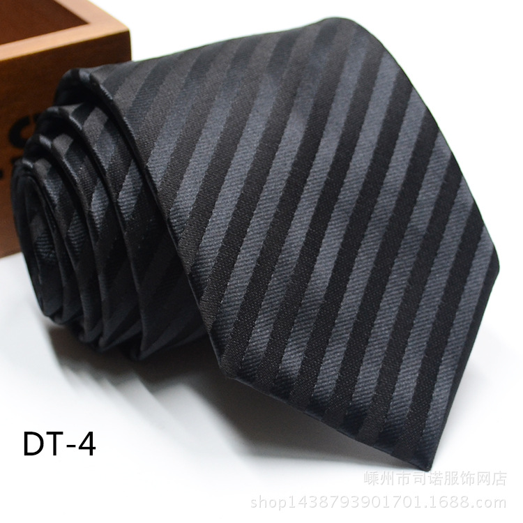 Picture of Tie business formal men's tie polyester yarn Arrow 8cm business tie