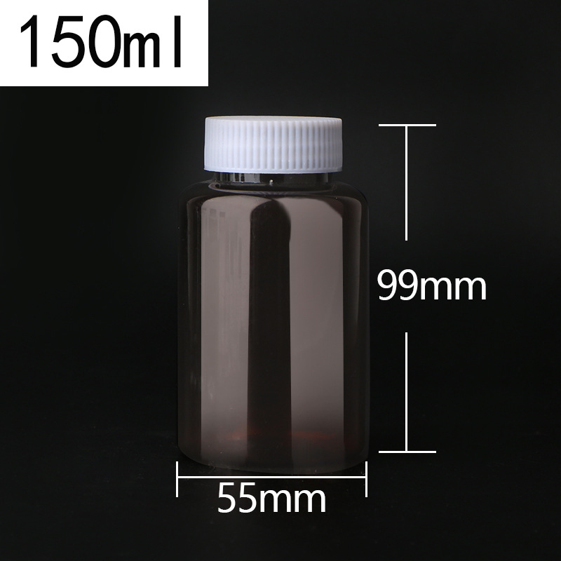 Picture of 30 50 100ml Transparent Plastic Bottle Medicine Bottle Capsule Bottle Pet Sub-Bottle Wide Mouth Bottle Health Care Product Bottle