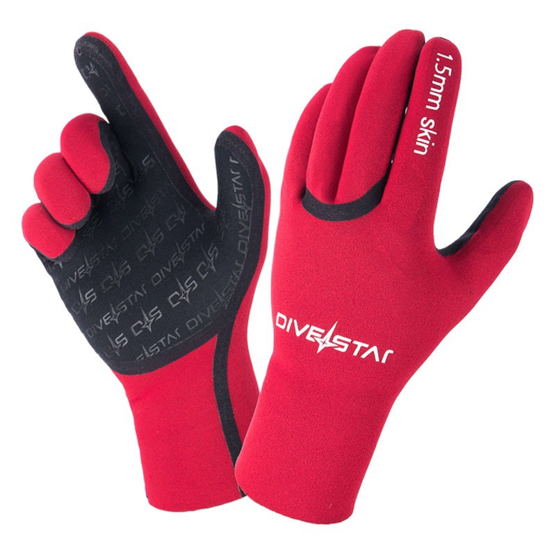 Qianxing 1.5mm Diving Gloves Surfing Non-Slip Deep Snorkeling Outdoor Skiing Fishing Wear-Resistant Swimming Warm Gloves