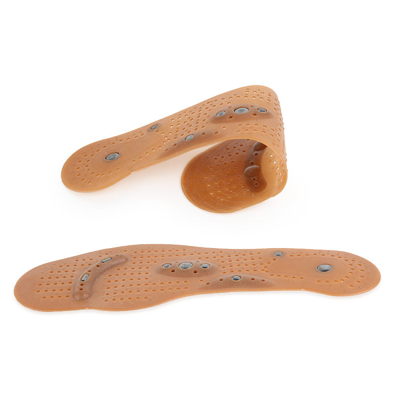 Picture of Brown Magnetic Therapy Insoles, 8 Magnet Massage Insoles, Breathable Insoles for Men and Women, Shock-Absorbing Casual Full Cushions