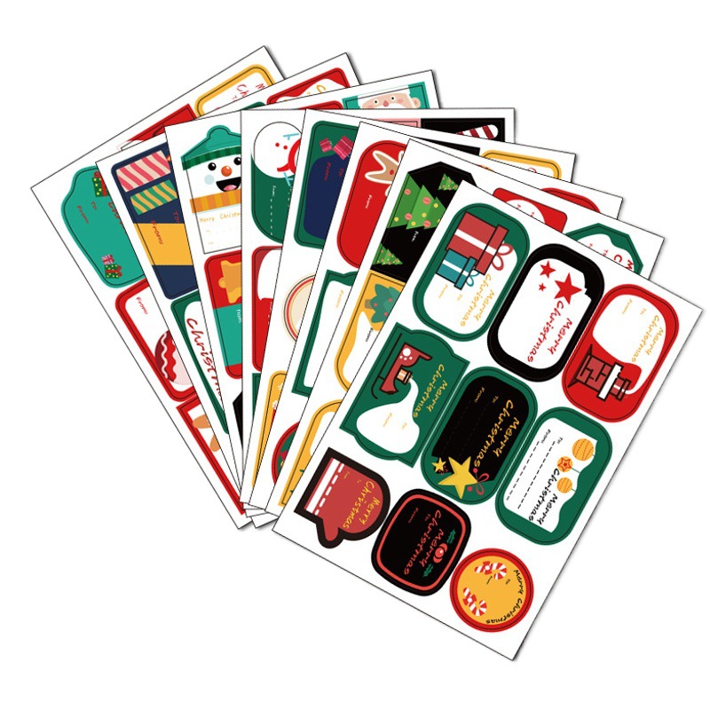 Christmas Sticker Gift Sealing Sticker Scene Sticker DIY Sticker Sticker Baking Packaging Sealing Sticker