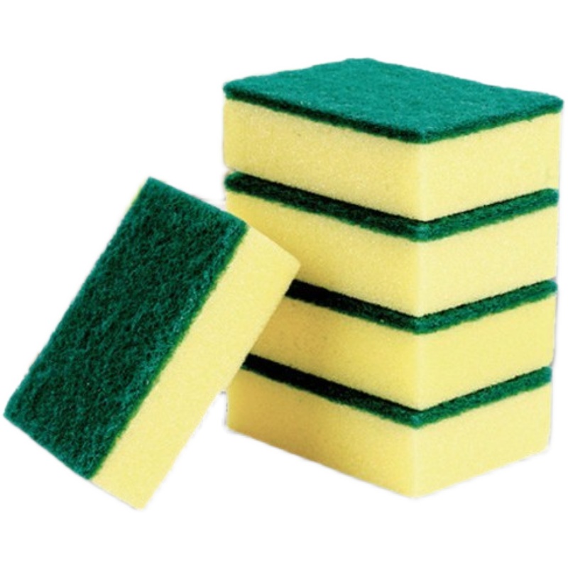 Dishwashing Sponge Block Scouring Pad Kitchen Cleaning Artifact Double-Sided Durable Thickeneded Dishwashing Cloth Pot Brush Magic Sponge Wipe