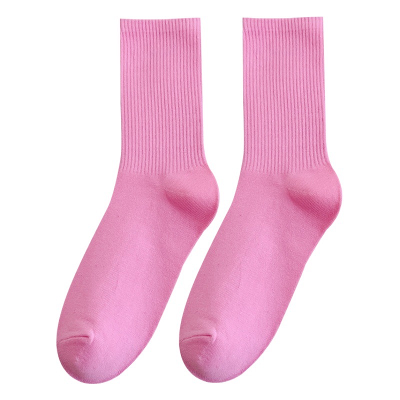 Colorful socks women's modern dance socks pure cotton spring and summer dance long tube solid color candy color macaron mid-calf length socks