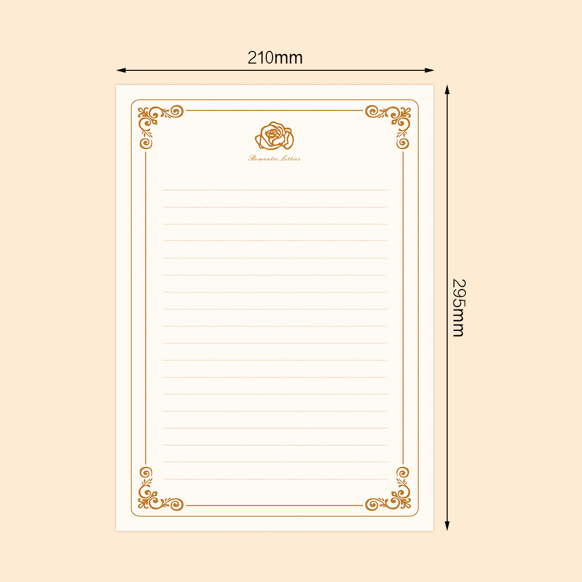 Picture of A4 Letter Paper Simple Student Creative Cartoon Pattern Cute Color Handwritten Love Letter Letter Paper Copy Photocopy Paper Printing