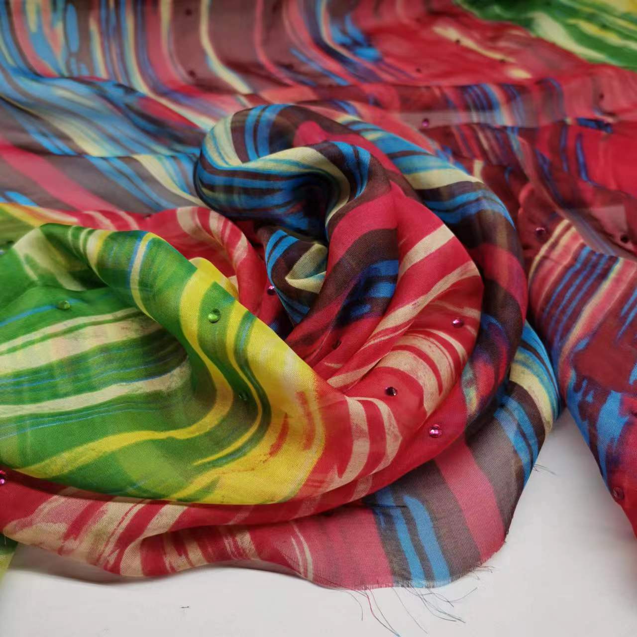 Special Price Hot Drilling Silk Chiffon 100% Mulberry Silk 6 Mm High-grade Silk Scarf Skirt Fabric